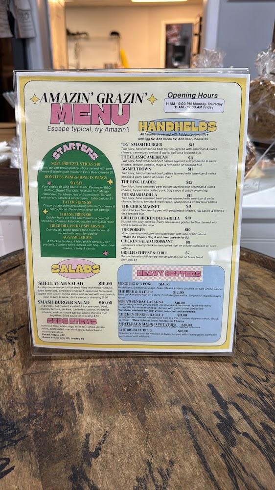 Amazin' Grazin' Menu image 1